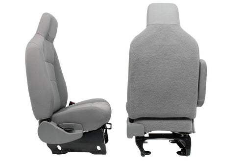 Ford Econoline Front Bucket Seats, Gray Cloth w/ Folding Armrests, Fits 1997+