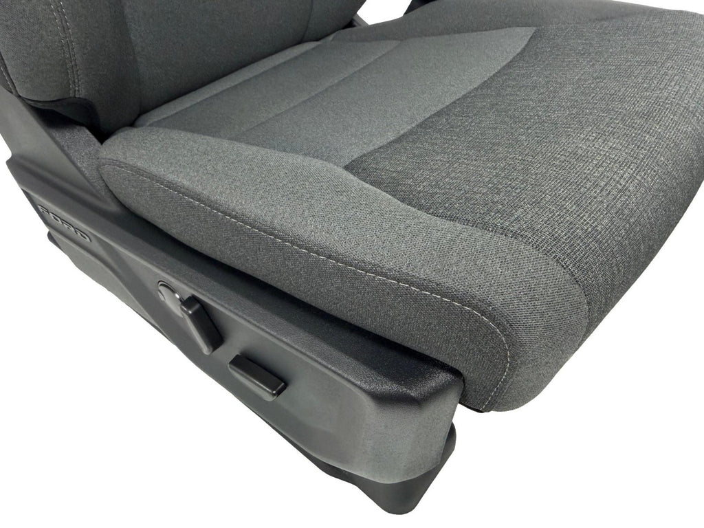 2021-2026 Ford F-150 Front Seats, XLT Mid 302A Gray Cloth OEM Dual Power Heated