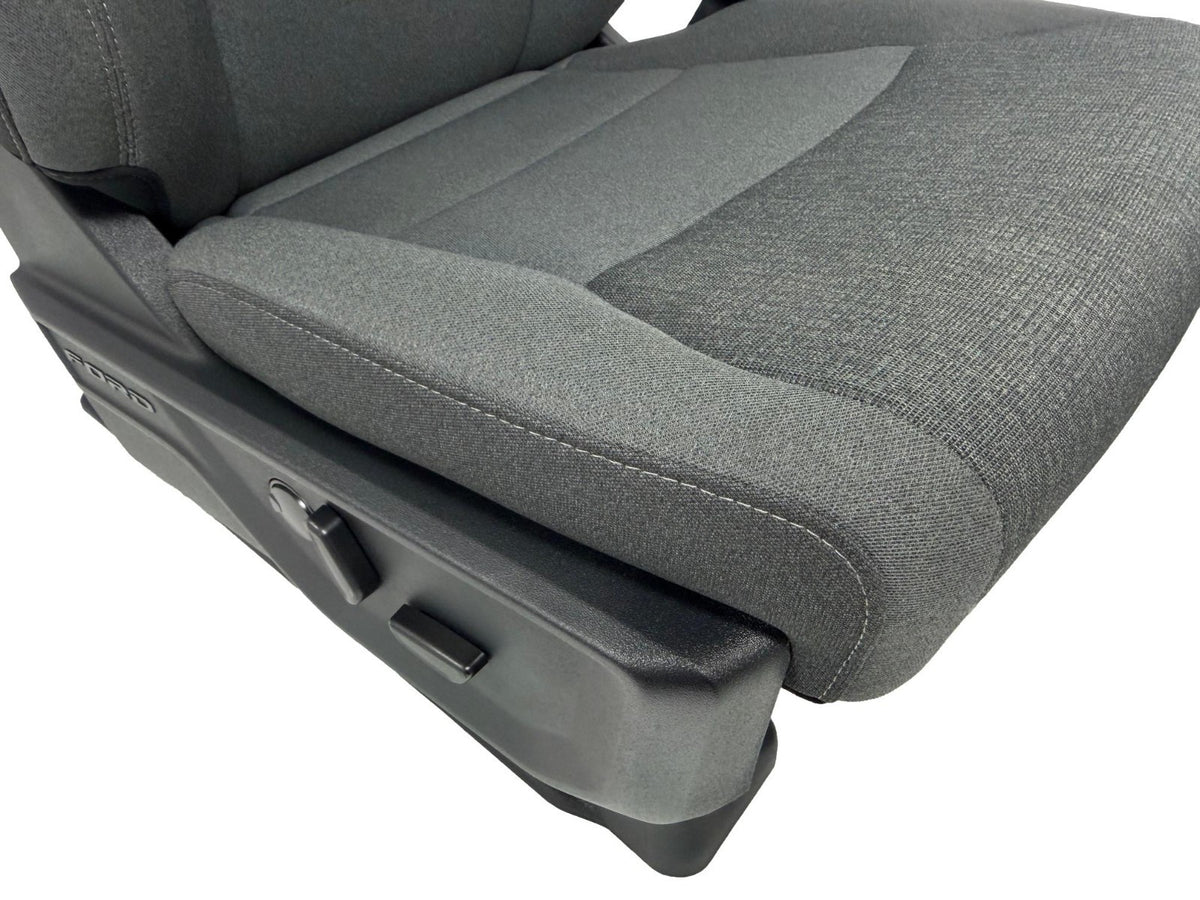 2021-2026 Ford F-150 Front Seats, XLT Mid 302A Gray Cloth OEM Dual Power Heated