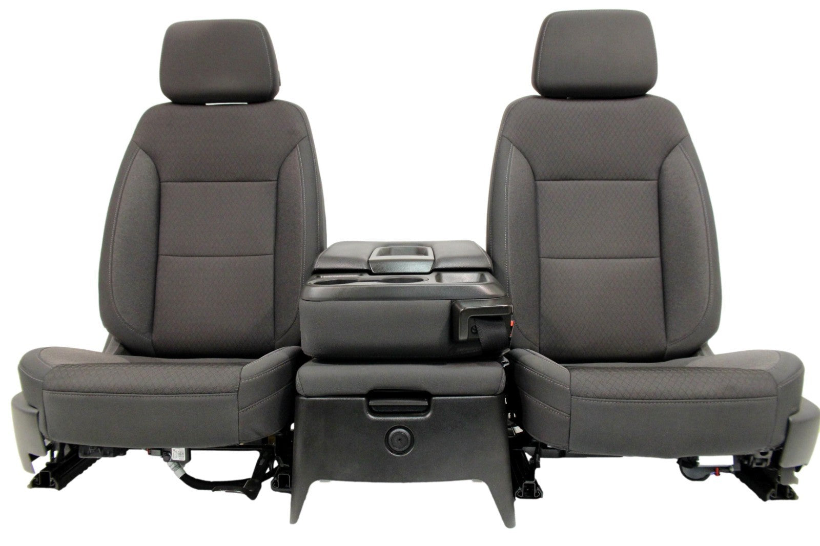 2019 - 2026 Chevy Silverado Split Bench Seat, LT Black Cloth w/ Power Driver