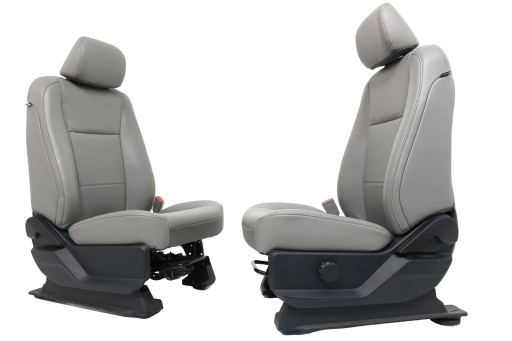 2015 - 2022 Ford F150 & Super Duty Front Seat Pair, All Cabs XL Earth Gray Vinyl