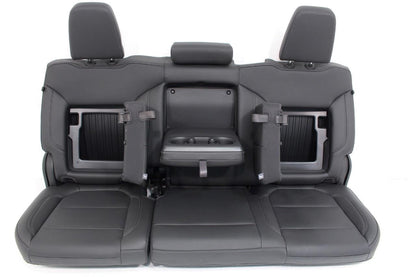 19-22 Silverado Sierra Heated Cooled Black Leather Seats Front & Rear Set OEM