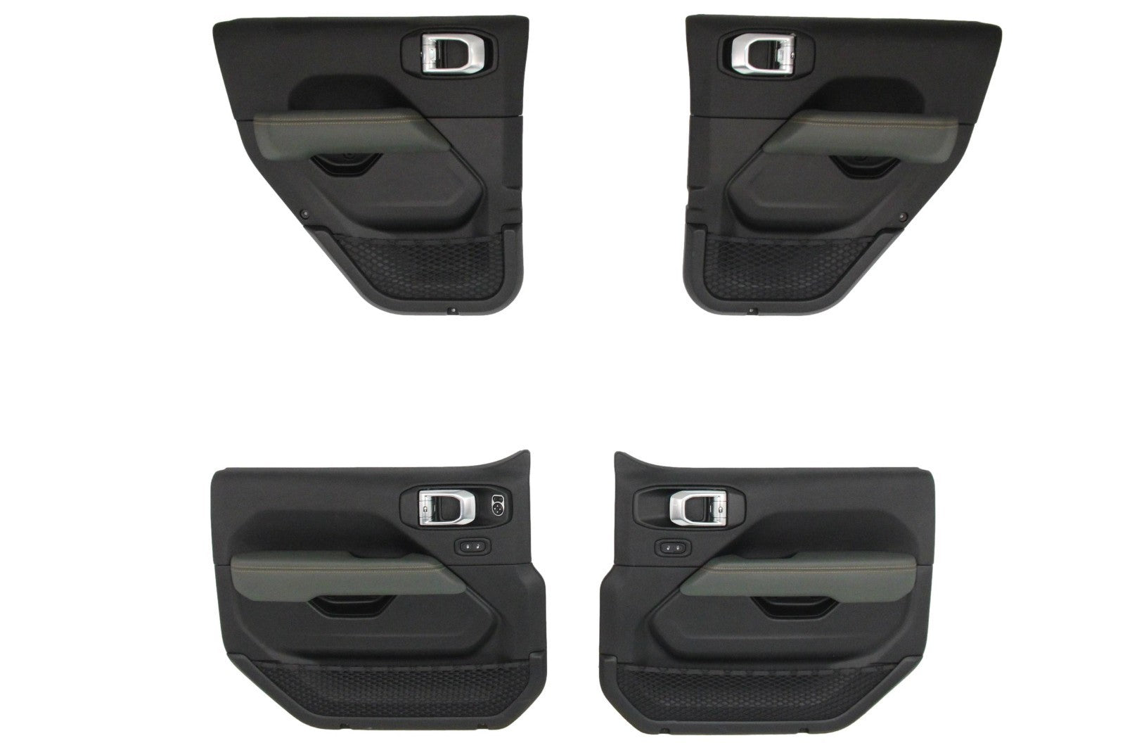 2024 - 2025 Gladiator Mojave X Power Seats, Console & Door Panels - Black Green