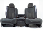 1999 - 2006 GM Sierra Silverado Front Seats Set, Manual Dark Gray Cloth 40-20-40