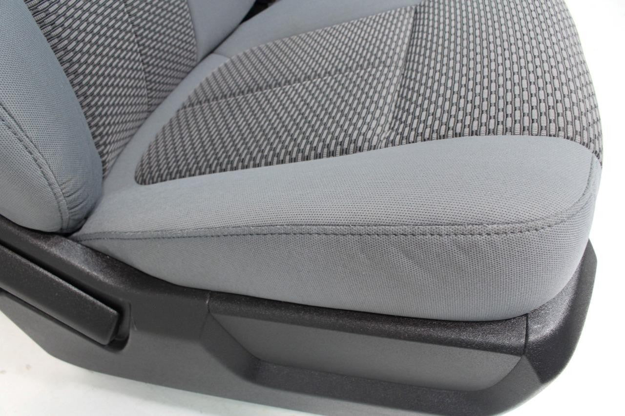 1999 - 2016 Ford Super Duty Front Seats, XLT Steel Gray Cloth Power w/ Jumpseat