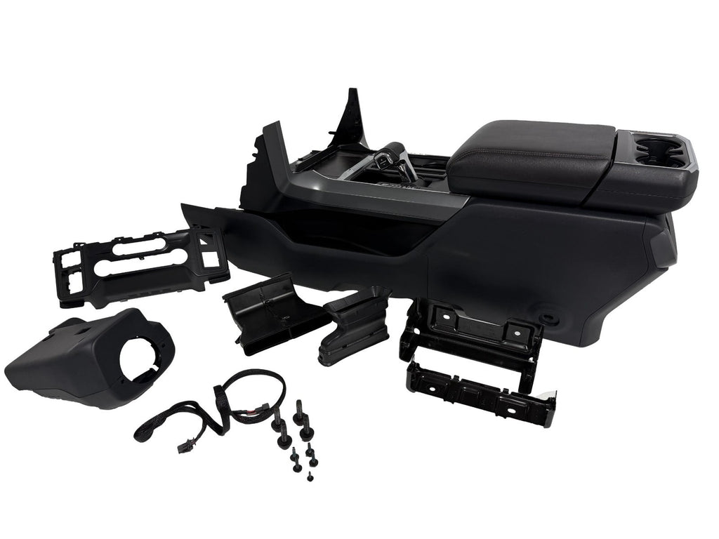 21-25 Ford F150 Console w Stowable Shifter Full Conversion Kit, Black OEM Lariat