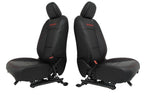 2018 - 2026 Jeep Wrangler Seats Set, JKU 4Dr Rubicon Black Nappa Leather w/ Red