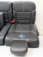 2021 - 2026 Ford F-Series Crew Cab Back Seat, Platinum Black Leather Gray Stripe