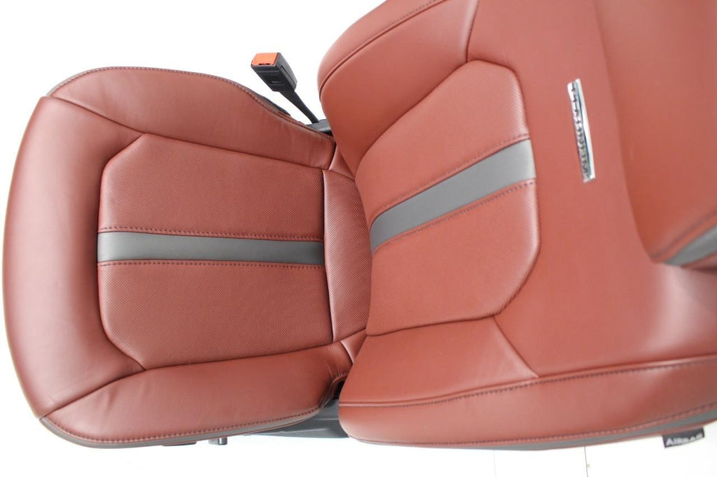 2018 - 2020 Ford F150 & Super Duty Platinum Seats Set, Dark Marsala Leather OEM