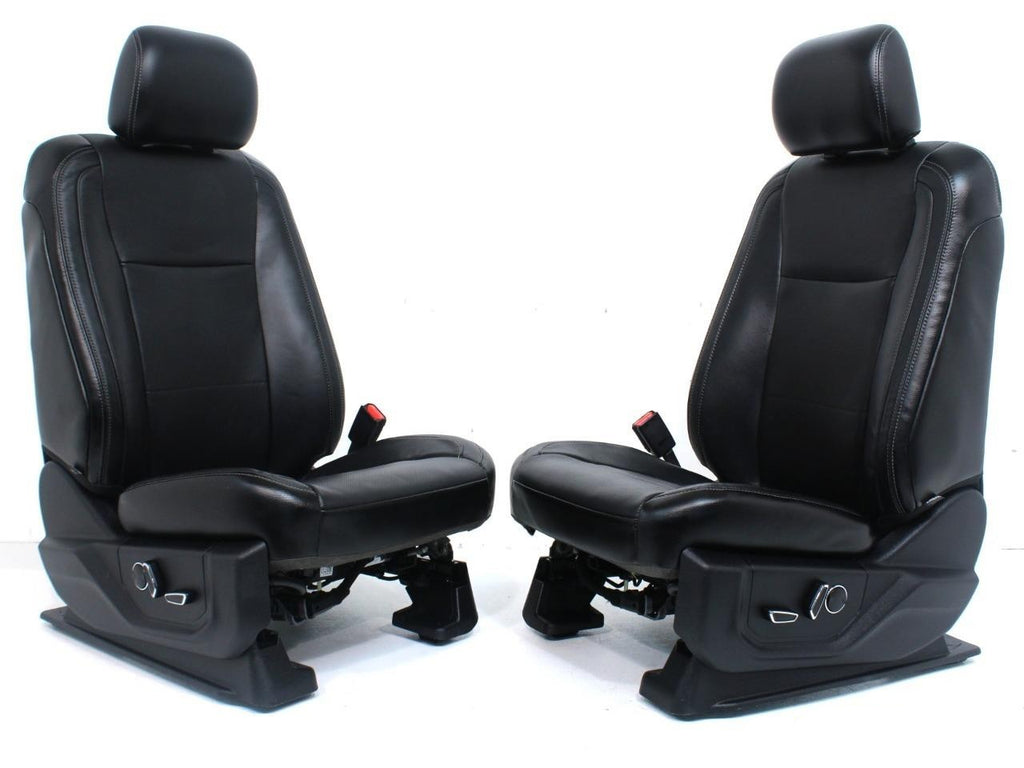 2015-2022 Ford F150 Super Duty Lariat Front Seats, Black Leather Heat Ventilated