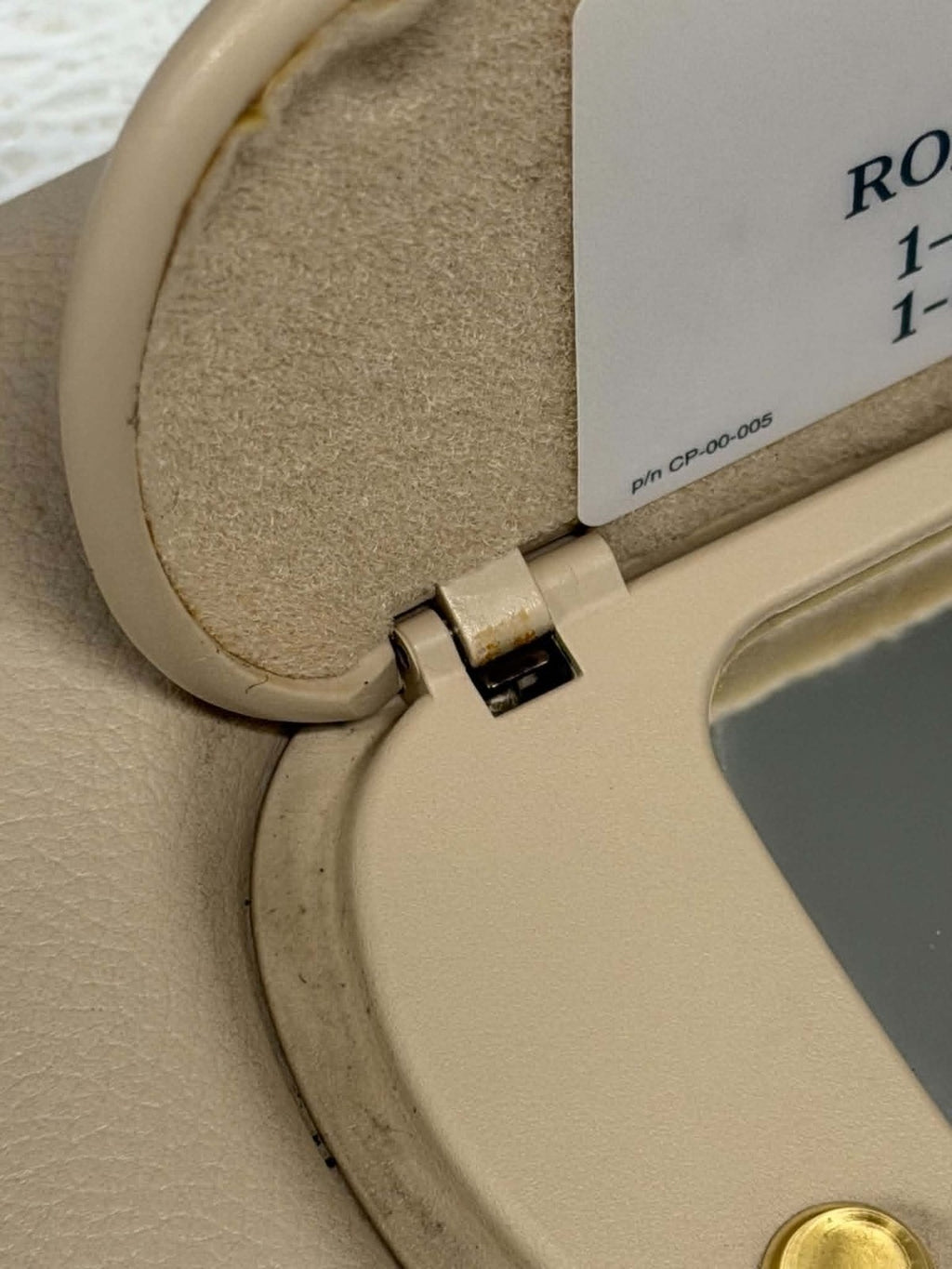 07-12 Mercedes R230 SL550 SL55 Left Driver Side Sun Visor Shade Beige OEM