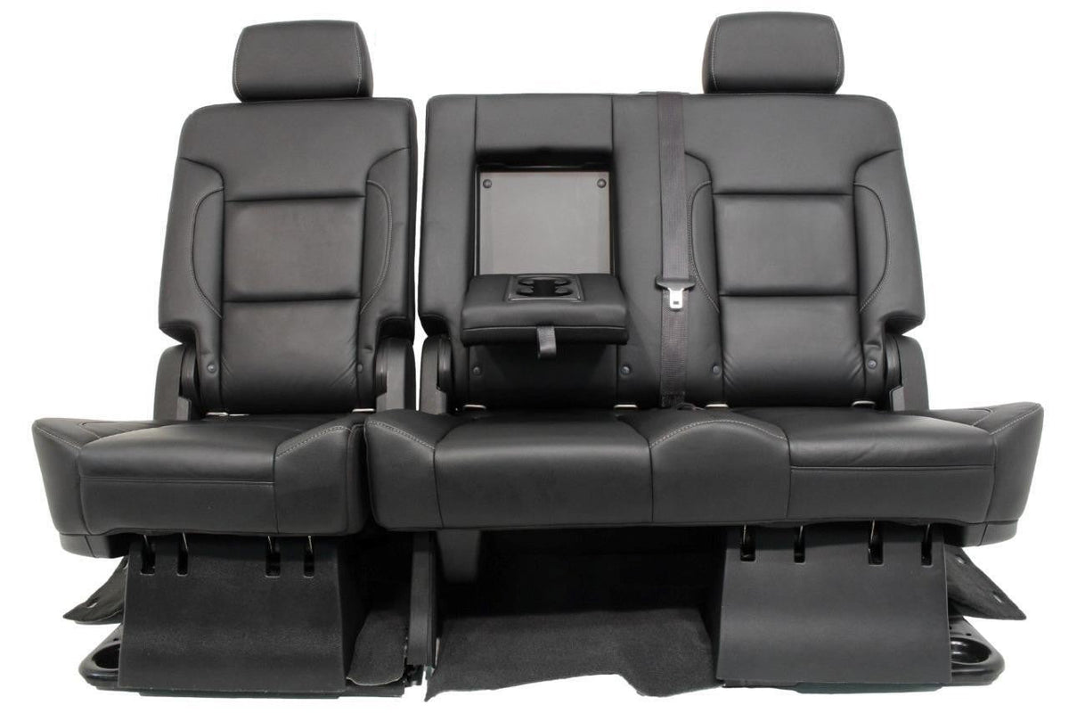 2015-2020 GMC Yukon XL Chevy Suburban 2nd Row Middle Bench Seat Black Leather LT