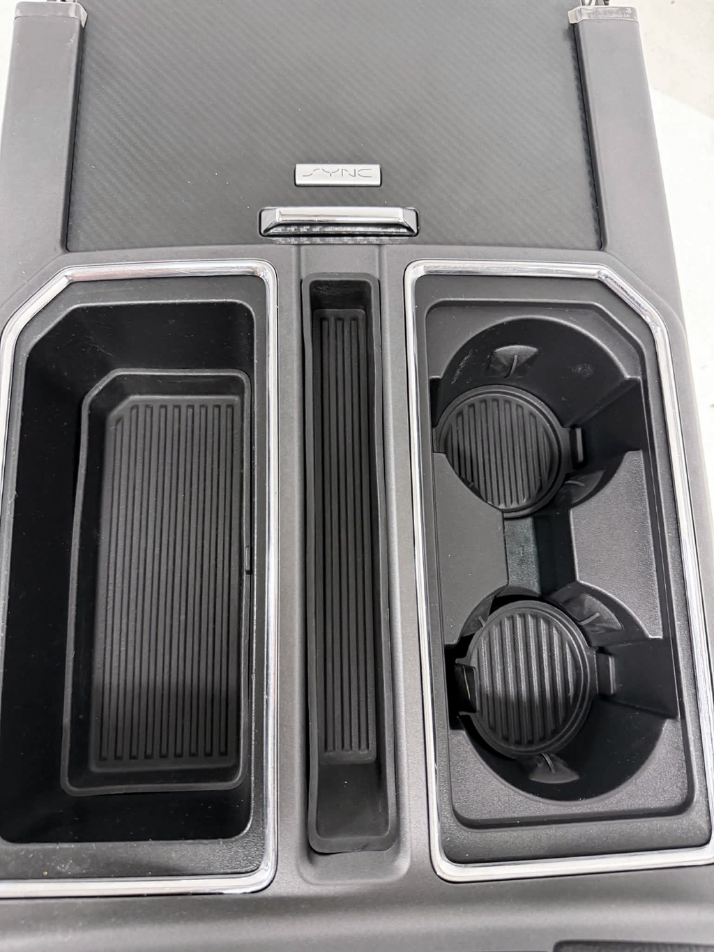 15-22 F150 Super Duty Center Console & Install Kit - Lariat Black Gray Rear Heat