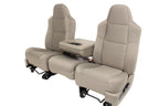 1999-2010 Ford Super Duty Stone Gray Cloth Bucket Seats with Folding Jump Seat