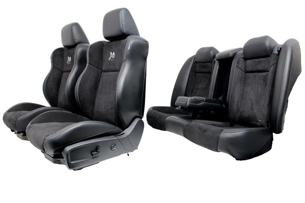 11-23 Dodge Charger SRT Seats, Scat Pack Black Alcantara Leather w/ Heat Cool