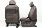 2015-2022 Ford F150 Super Duty Seats Set, King Ranch Java Brown Leather Crew Cab