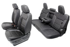 19-22 Silverado Sierra Heated Cooled Black Leather Seats Front & Rear Set OEM