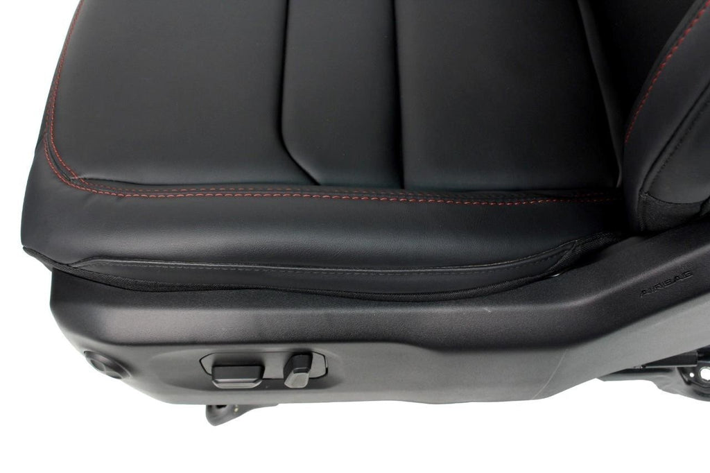 18 - 26 Jeep JL JLU JT Wrangler Front Seats, Rubicon Black Nappa Leather w/ Red