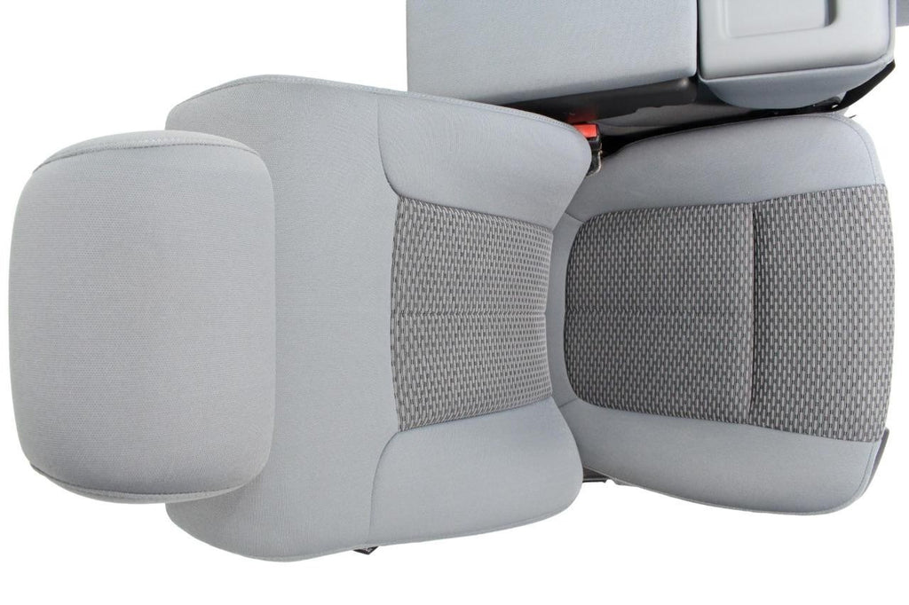 1999 - 2016 Ford Super Duty Front Seats, XLT Steel Gray Cloth Power w/ Jumpseat