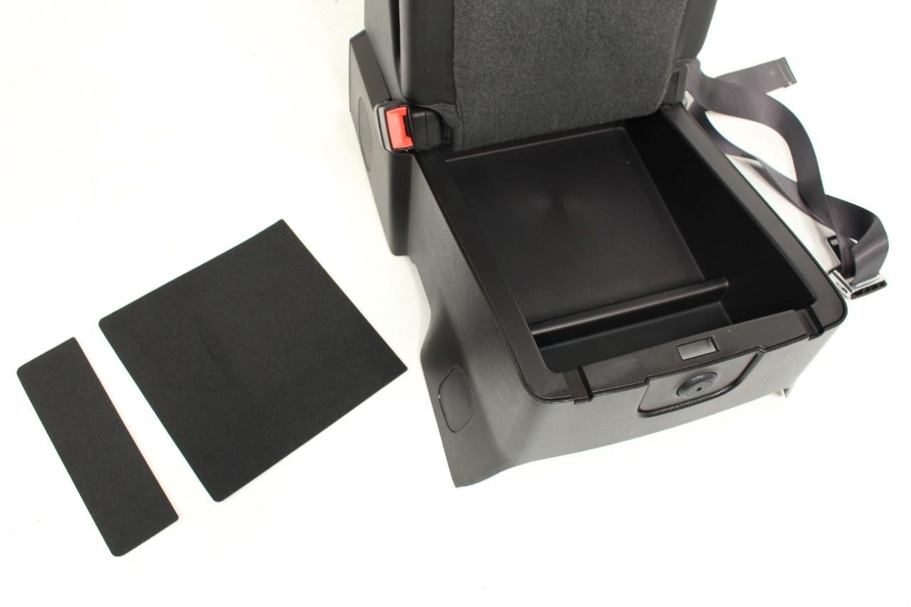 2014 - 19 Chevy Silverado GMC Sierra Black Leather Folding Jump Seat Console Kit