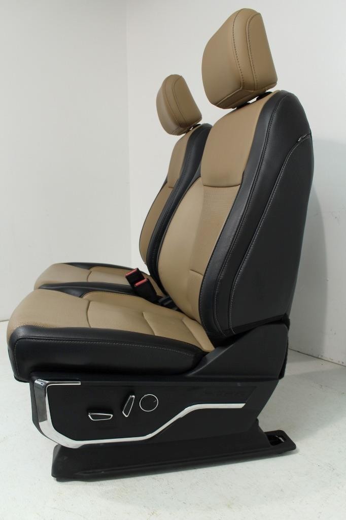 2021+ Ford F150 Super Duty Seats Set, Crew Cab Lariat Leather Baja Tan Heat Cool