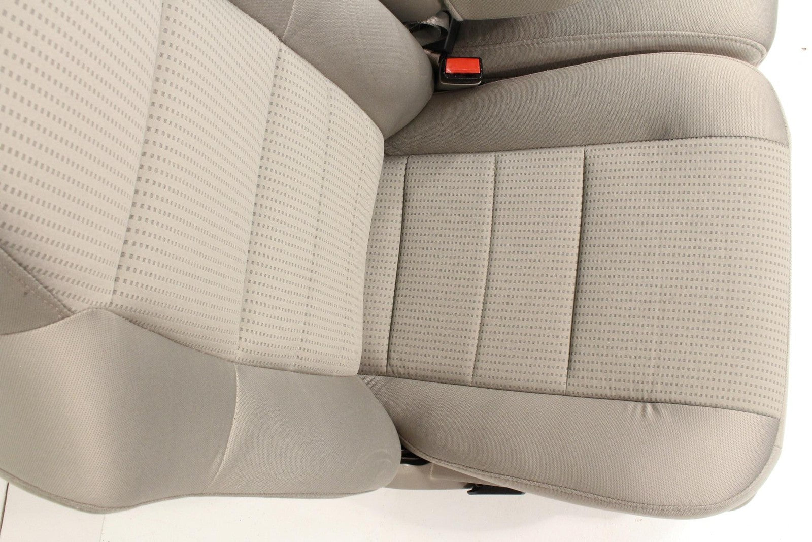 1999-2010 Ford Super Duty Stone Gray Cloth Bucket Seats with Folding Jump Seat