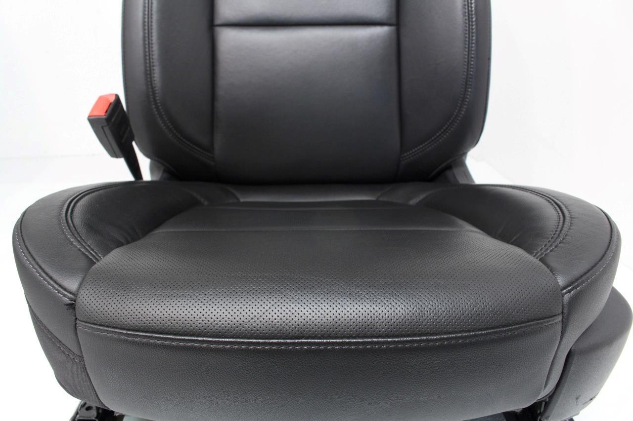 19-22 Silverado Sierra Heated Cooled Black Leather Seats Front & Rear Set OEM