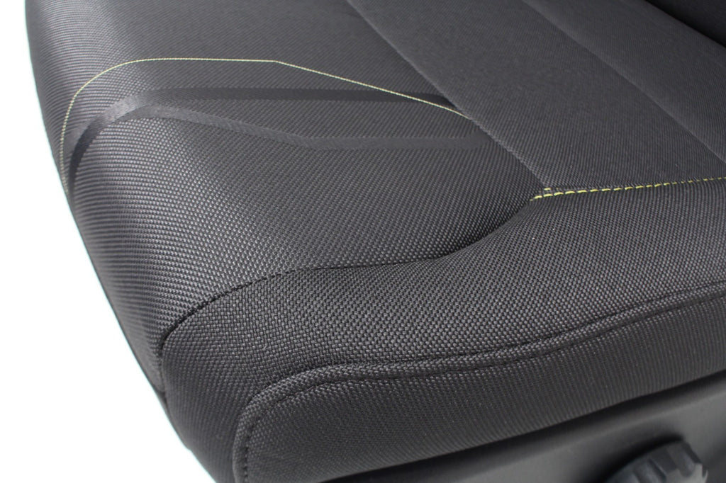 2015+ Ford F150 & Super Duty Seats, Manual STX Black Cloth w/ Lime Green Stitch