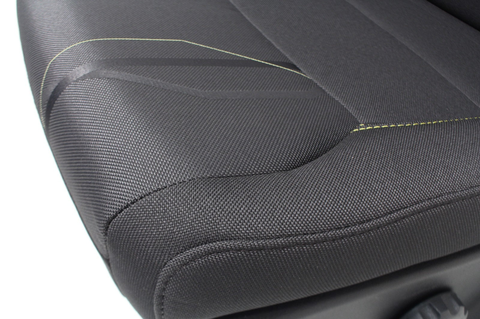 2015+ Ford F150 & Super Duty Seats, Manual STX Black Cloth w/ Lime Green Stitch