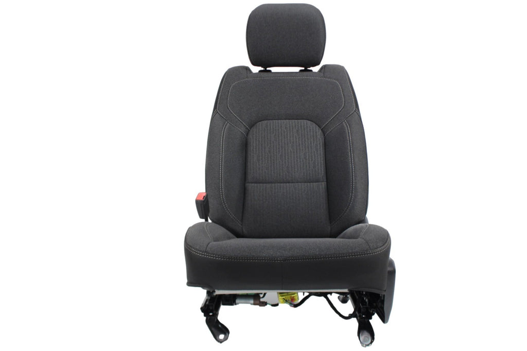 2019 - 2026 Ram 1500 Drivers Seat, Powered w/ Lumbar, Dark Gray & Black Cloth DT