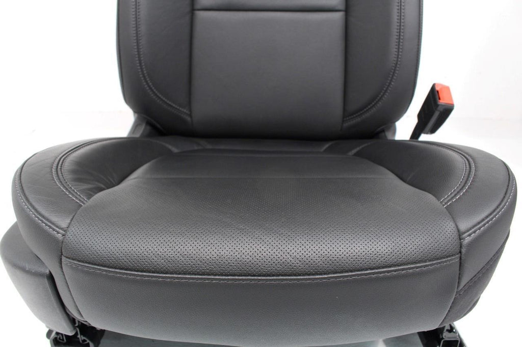 19-22 Silverado Sierra Heated Cooled Black Leather Seats Front & Rear Set OEM