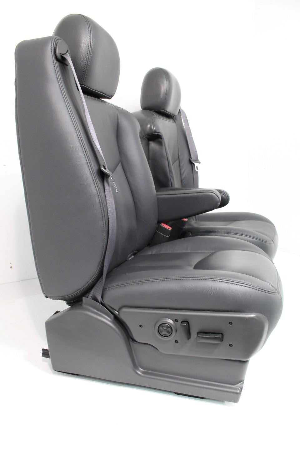 99-06 Sierra Silverado Front Seats, Dark Pewter Leather, Power Lumbar Bolster