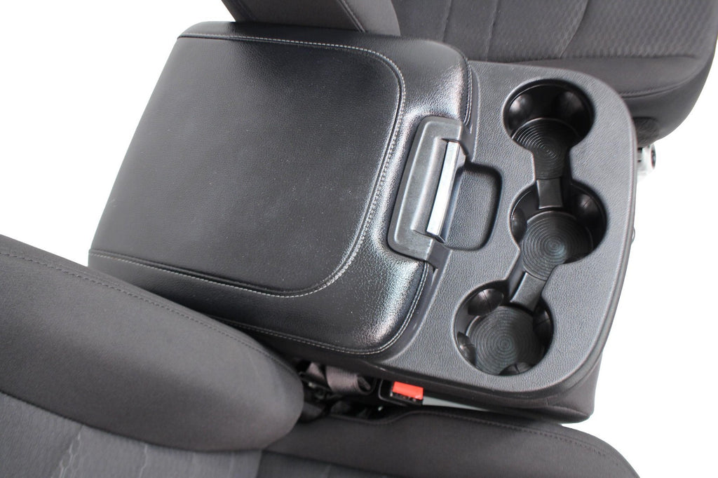 2002 - 2024 OEM Dodge Ram Front Seat, Split Bench, Manual Black Cloth w Jumpseat