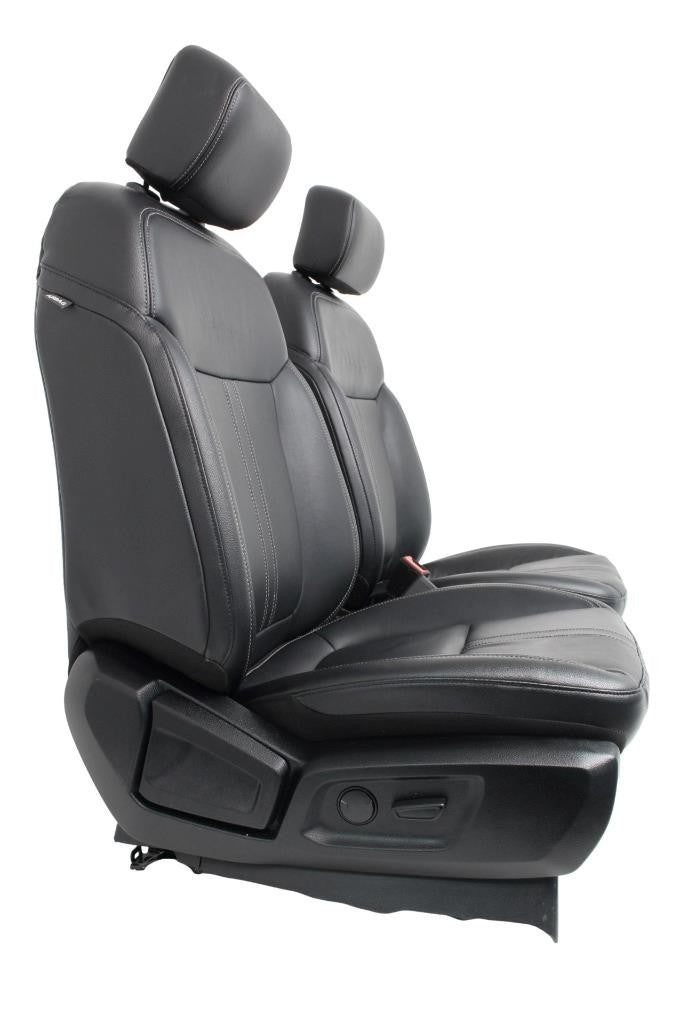 2019 - 2023 Ford Ranger Seat Set, Lariat Heated Black Leather Front & Rear OEM