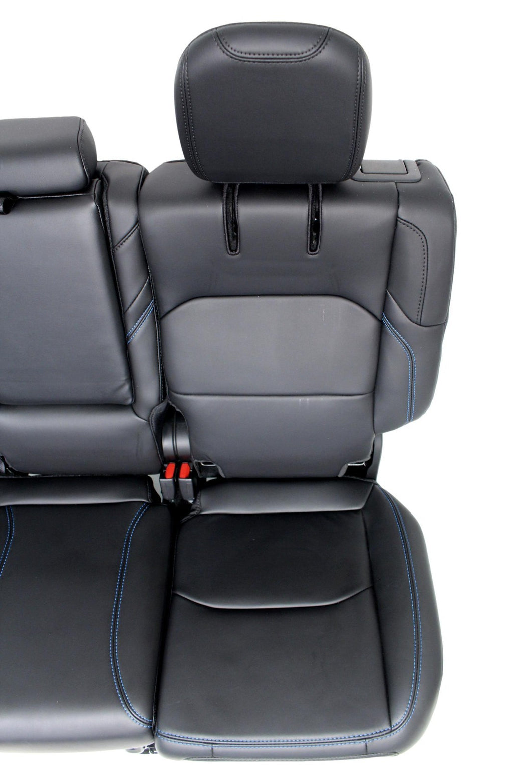21-25 Jeep JL JLU 4xE Wrangler Back Seats, Black Nappa Leather Surf Blue Stitch