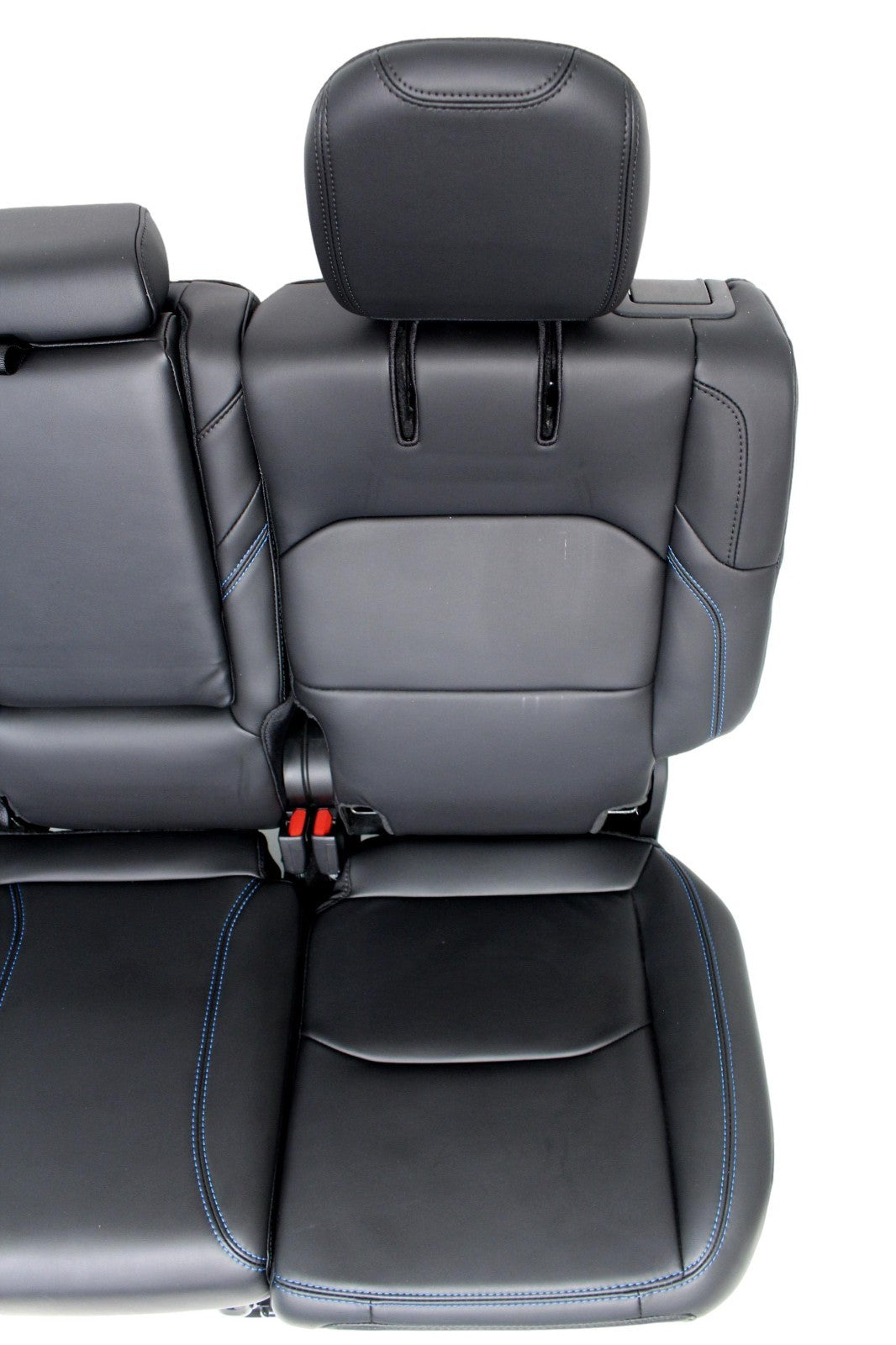 21-25 Jeep JL JLU 4xE Wrangler Back Seats, Black Nappa Leather Surf Blue Stitch