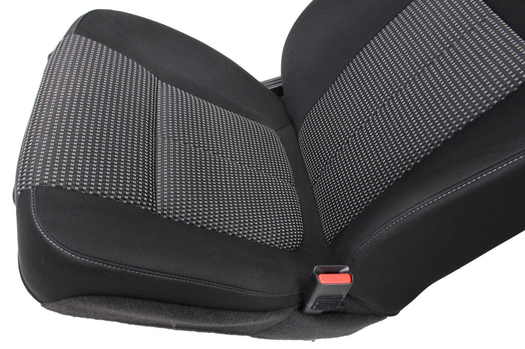 2009 - 2014 Ford F150 Front Seats, XL Black Gray Two-Tone Cloth, w/ Lumbar
