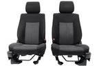2009 - 2014 Ford F150 Front Seats, XL Black Gray Two-Tone Cloth, w/ Lumbar