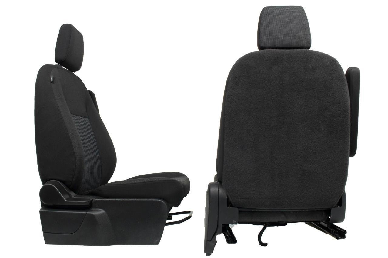 2015 - 2026 Ford Transit Front Seats, Charcoal Cloth w/ Heated Power Driver Seat