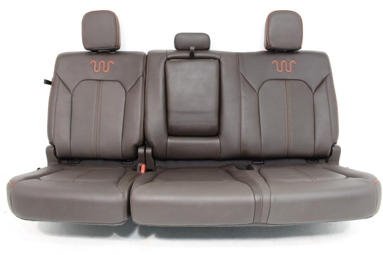 2015-2022 Ford F150 Super Duty Seats Set, King Ranch Java Brown Leather Crew Cab