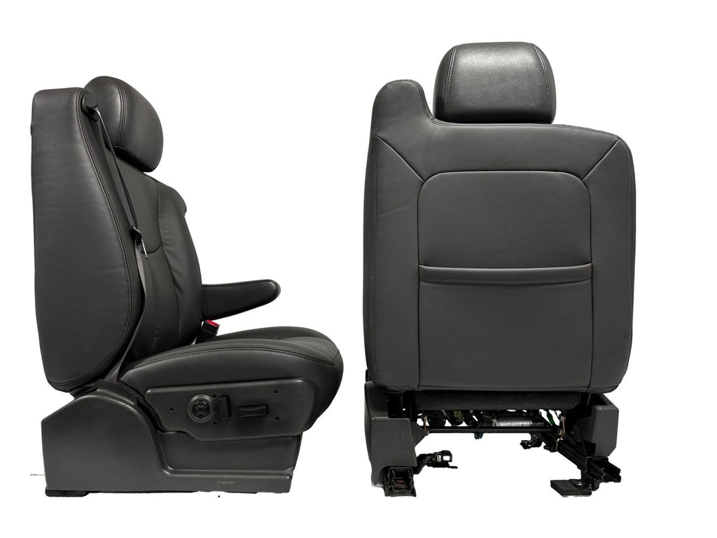 1999 - 2006 Chevy Silverado Front Seats, LT New Leather Dark Pewter Power Heated