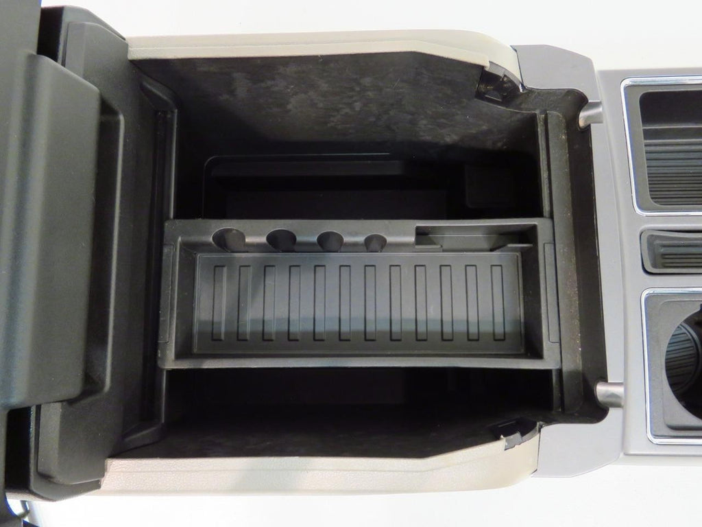 15-22 Ford Truck Center Console & Install Kit w/o Shifter - Gray Leather XLT