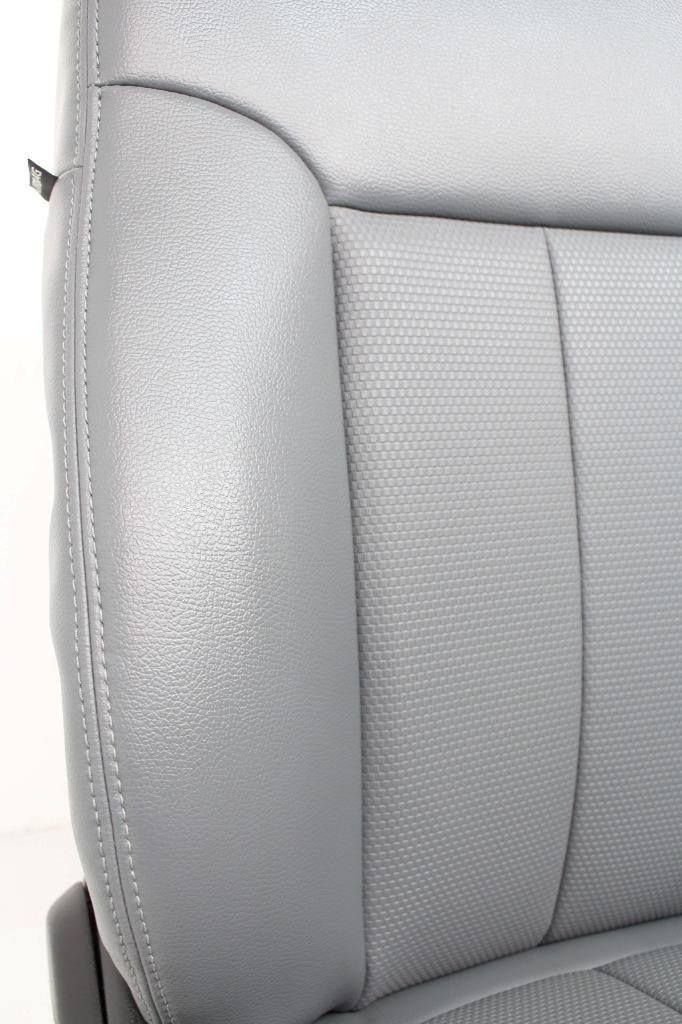 1999 - 2016 Ford Super Duty Steel Gray Vinyl Seats with Center Console Jump Seat