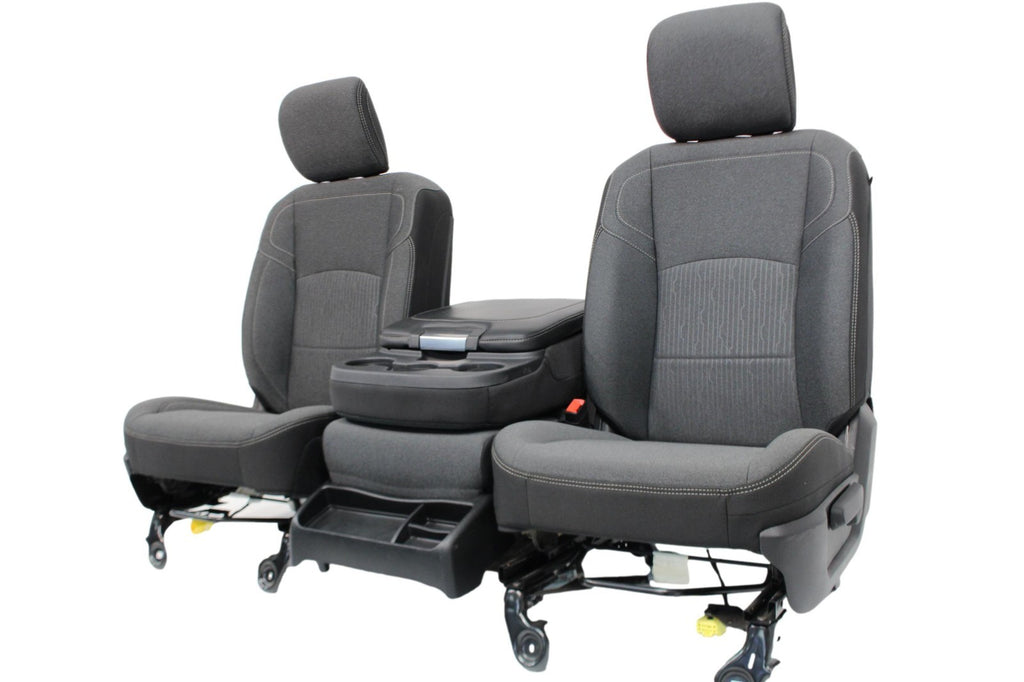 2019 - 2024 Ram HD Front Bench Seat, Diesel Gray Cloth Manual w Center Jump Seat