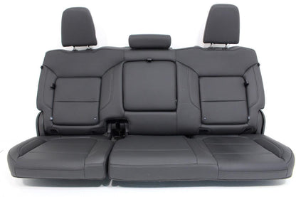 19-22 Silverado Sierra Heated Cooled Black Leather Seats Front & Rear Set OEM