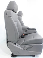 2014 - 2019 Sierra Chevy Silverado Front Seats Set, Work Truck Bench Gray Vinyl