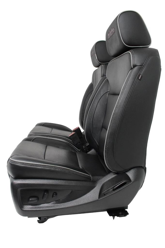 2014 - 2019 Sierra Chevy Silverado Seats Set, High Country Power Black Leather