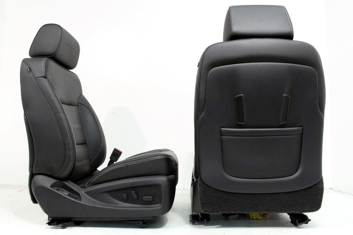 2015-2017 GMC Yukon Denali Front Seats, OEM Black Leather Heated Cooled