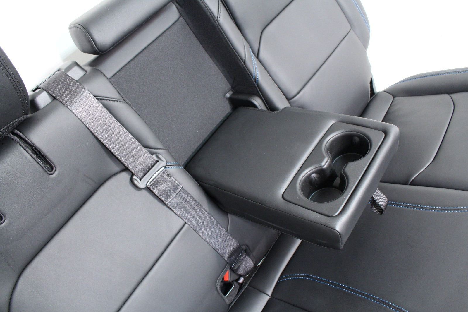 21-25 Jeep JL JLU 4xE Wrangler Back Seats, Black Nappa Leather Surf Blue Stitch