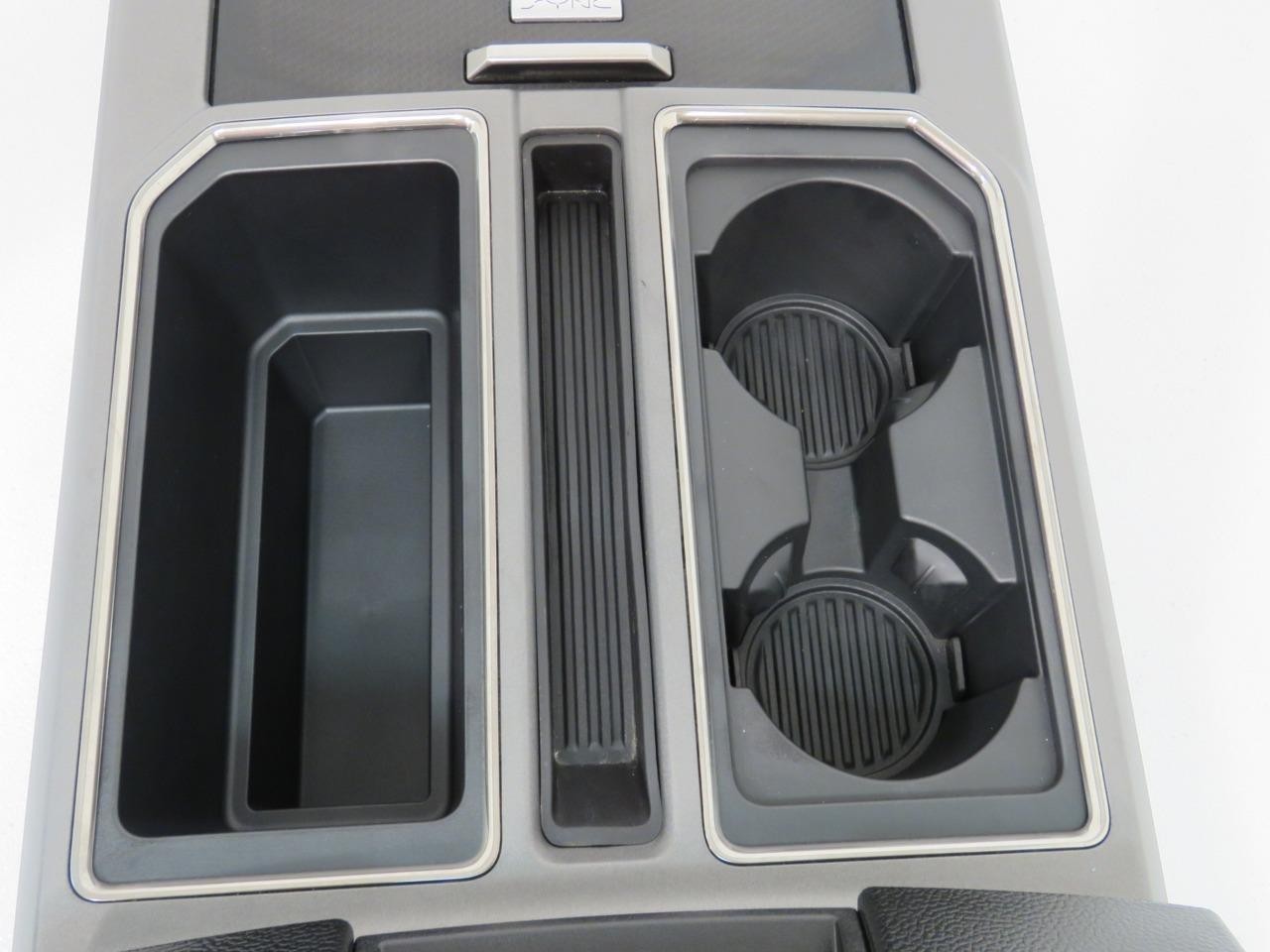 15-22 Ford Truck Center Console & Install Kit w/o Shifter - Black Vinyl XLT